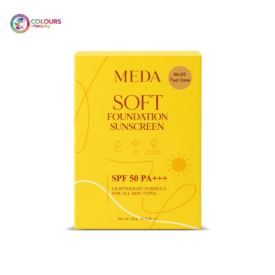 MEDA Soft Foundation Sunscreen SPF 50 PA+++ Lightweight Tone-Up Cream – 20g(base -1)